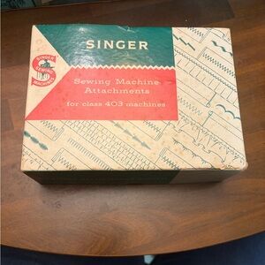 Vintage Singer Sewing Machine attachments for the Slant-O-Matic series 403 model